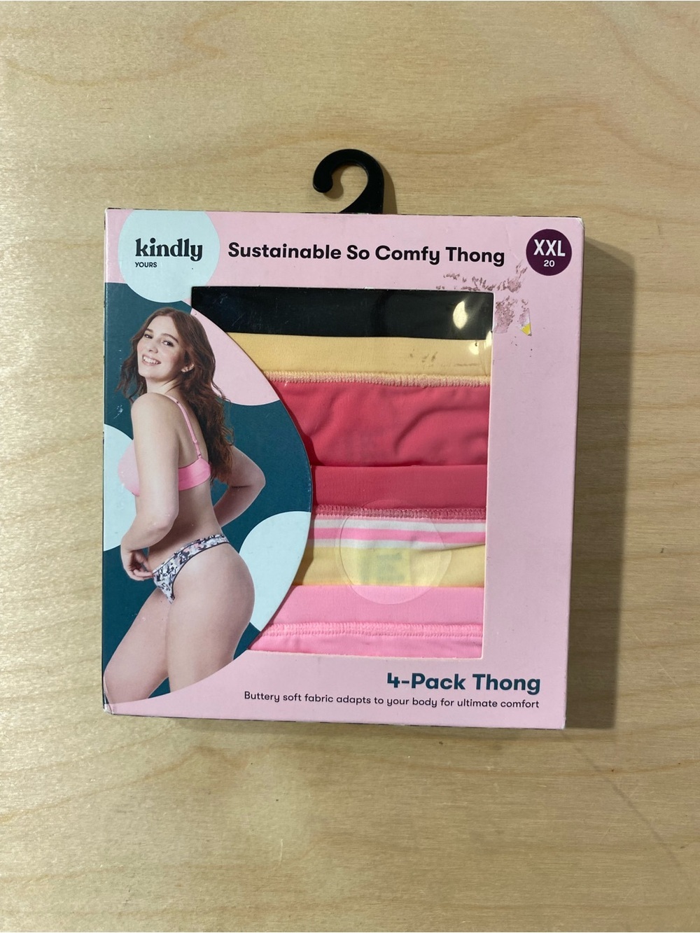 Kindly 4-Pack Sustainable So Comfy Thong - XXL (20) (RY)